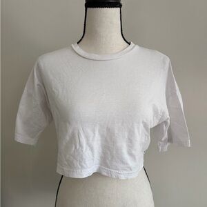 White Casual Crop Top